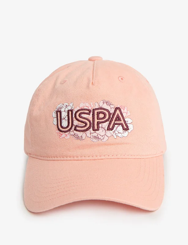 ETCHED FLORAL USPA APPLIQUE DAD CAP