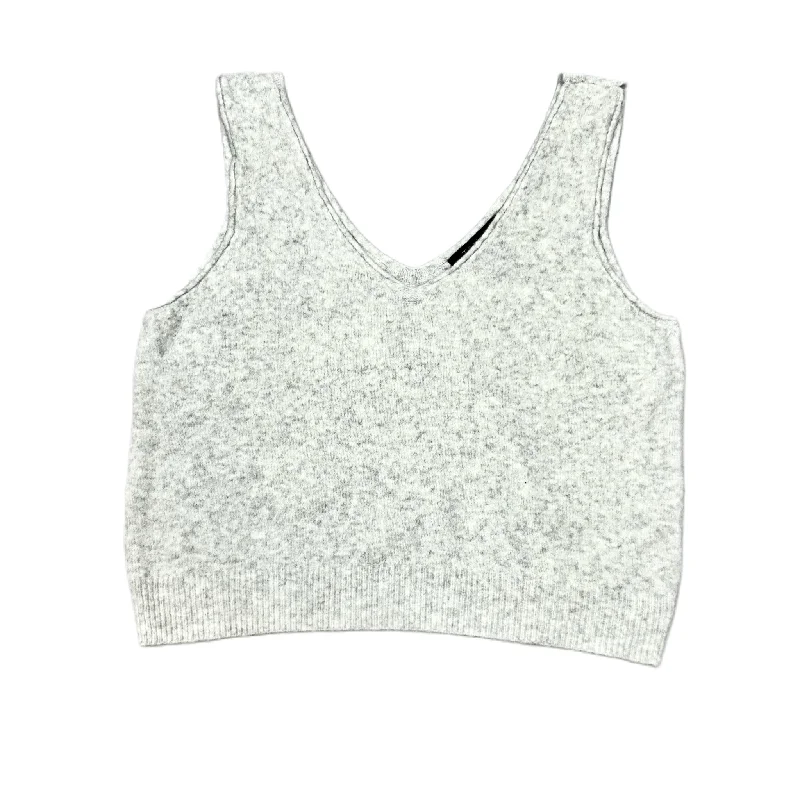 Top Sleeveless By Tahari By Arthur Levine In Grey, Size: M