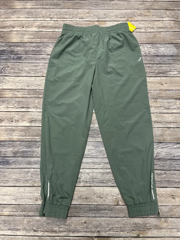 Athletic Pants By Asics In Green, Size: L