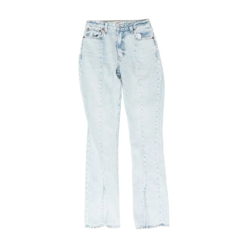 Blue Solid High Rise Skinny Leg Jeans