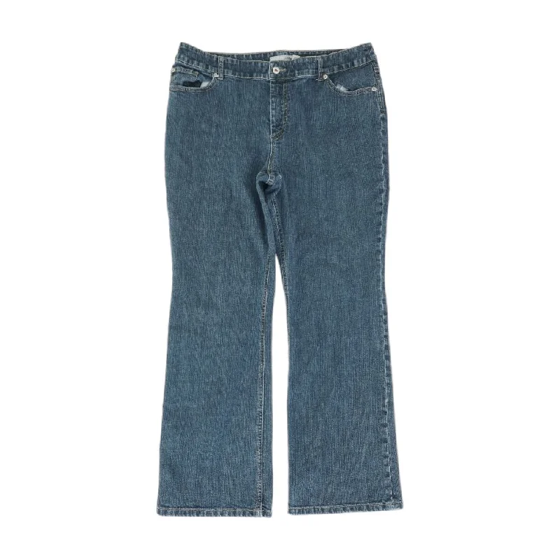 Blue Solid Regular Jeans