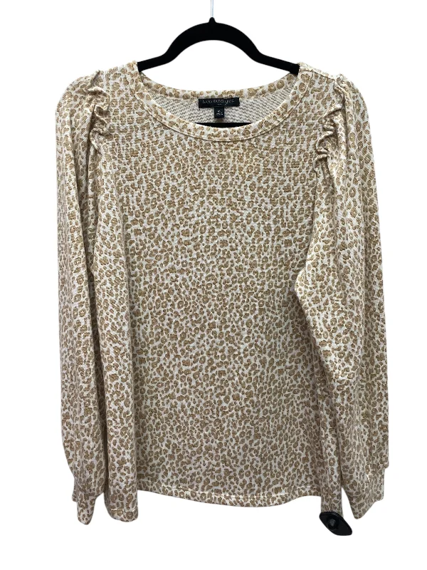 Top Long Sleeve By Banana Republic In Animal Print, Size: M