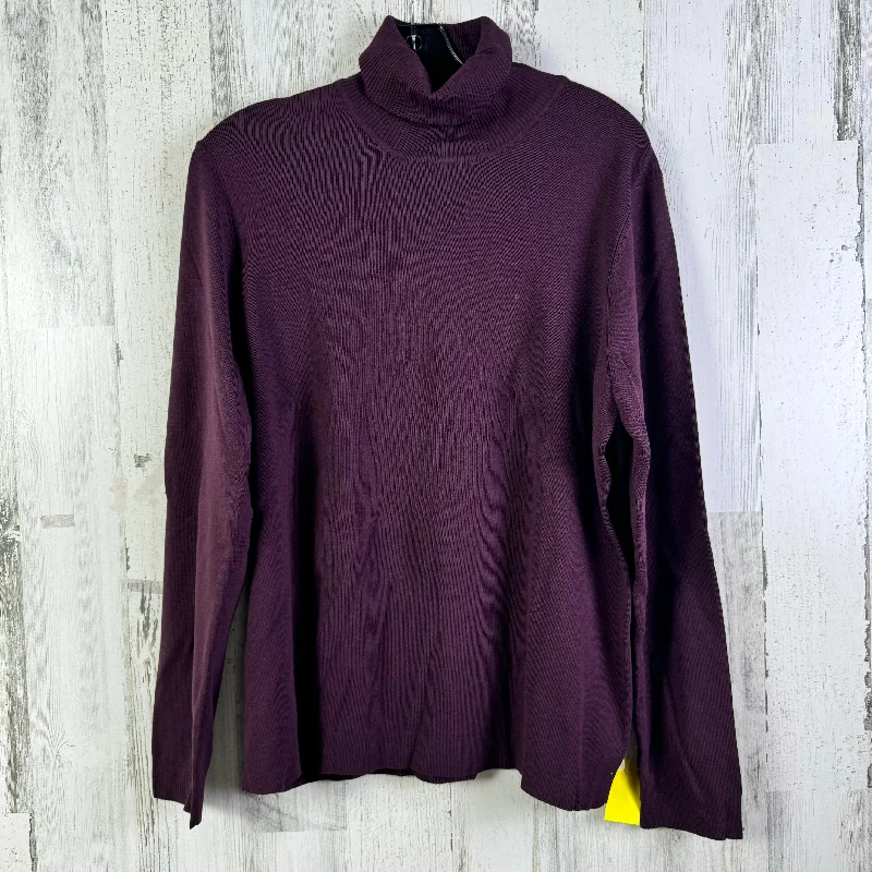 Top Long Sleeve By Chicos In Purple, Size: Xl