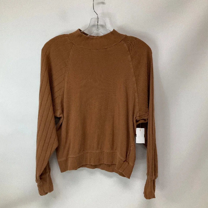 Top Long Sleeve By Free People In Brown, Size: S