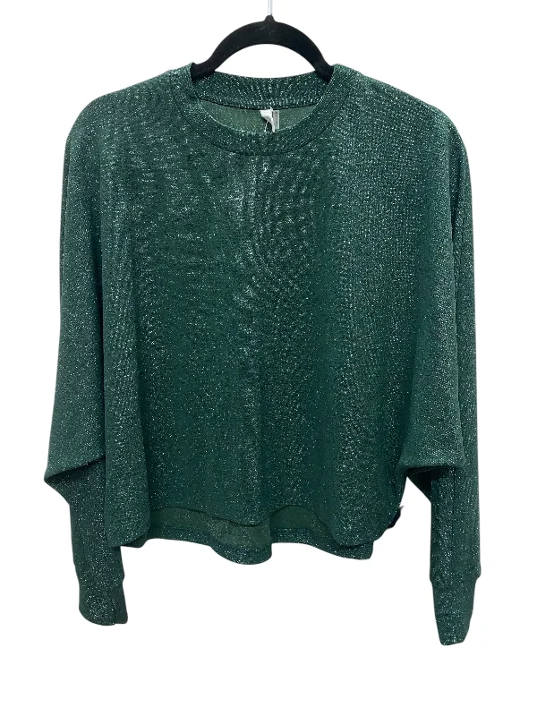 Top Long Sleeve By Glam In Green, Size: S