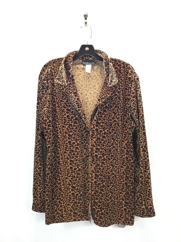 Top Long Sleeve By Sag Harbor In Animal Print, Size: Xl