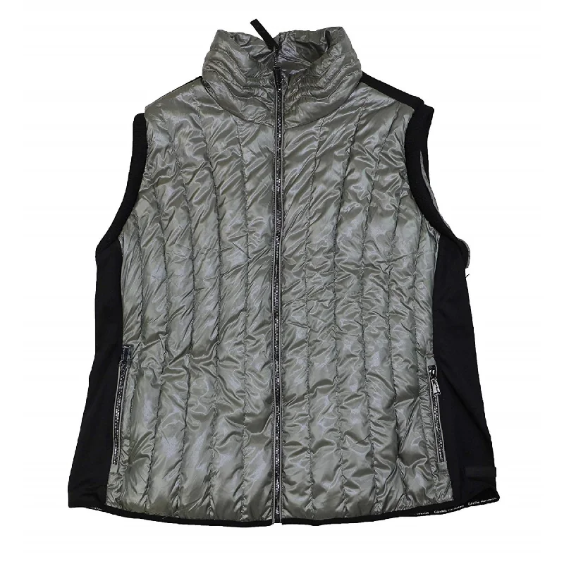 Calvin Klein Performance Women's Plus Size Quilted Vest Grey Size Extra Large - 3Xl