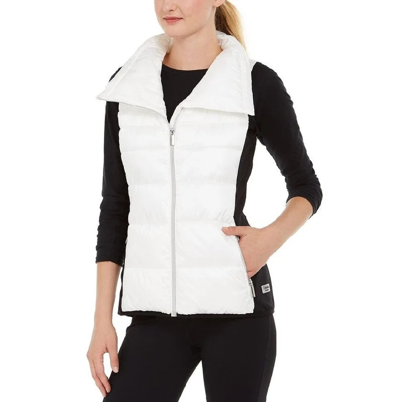 Calvin Klein Women's Performance Funnel-Neck Vest White Size Medium